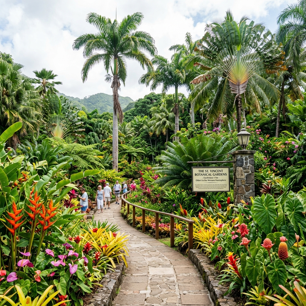 Botanical Gardens green canopy path
